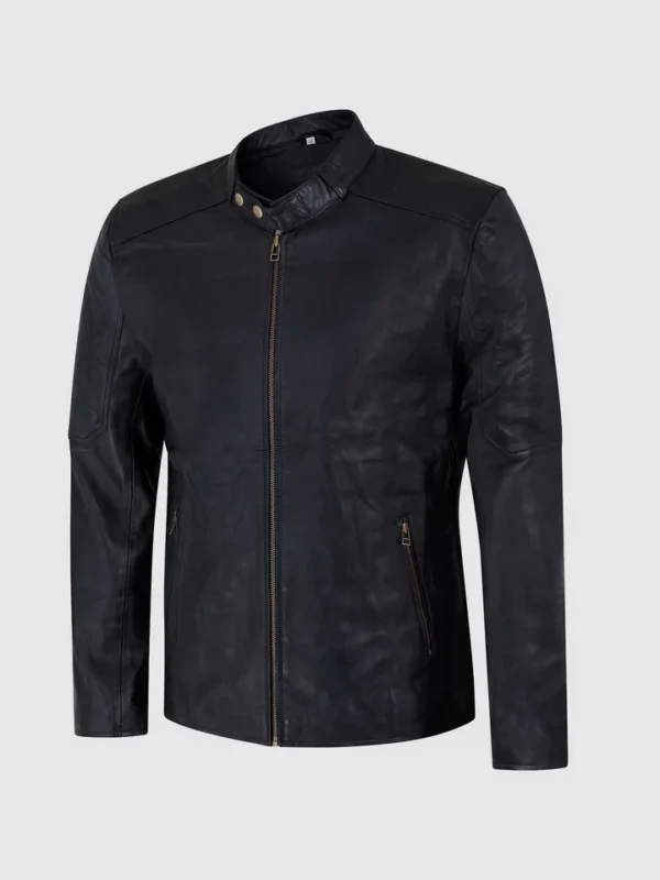 Cafe Racer Sheep Leather Jacket