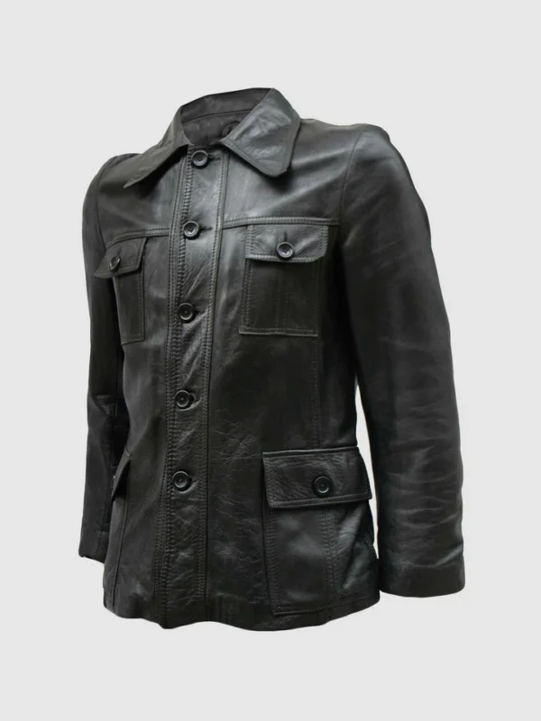 Soft Mens Black Winter Wear Leather Jacket