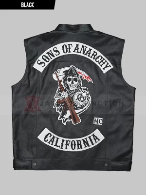 Mens Charlie Hunnam Soa Sons of Anarchy Leather Vest