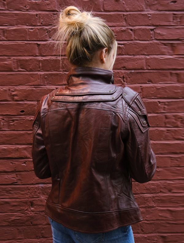 Get Red Star Lord Leather Jacket for Women- The Jacket Place