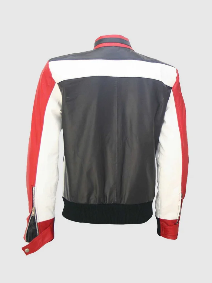 Street Wear Men's Leather Bomber Jacket on Sale