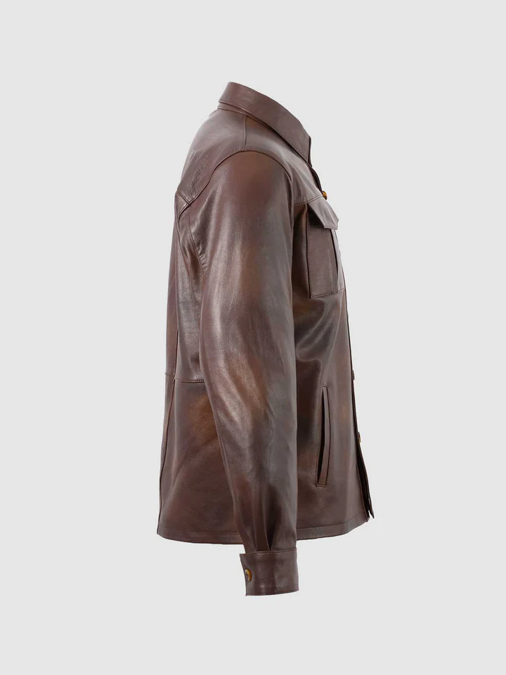 Summer Jacket - Brown Leather Shirt