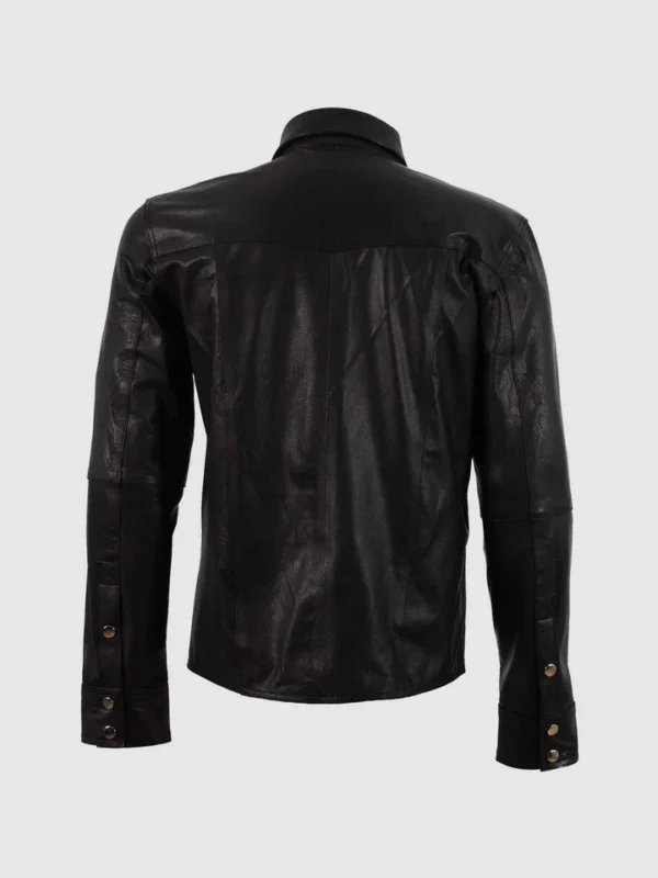 Buy Summer Jacket - Leather Shirt in Black