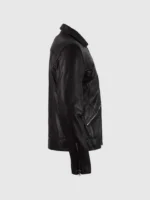 Summer Jacket - Retro Racing Leather Jacket in Black