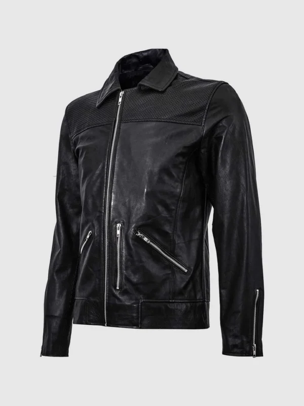 Stylish Summer Jacket - Retro Racing Jacket in Black