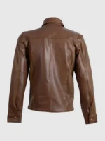 Summer Jacket for Men - Vintage Leather Jacket in Tan