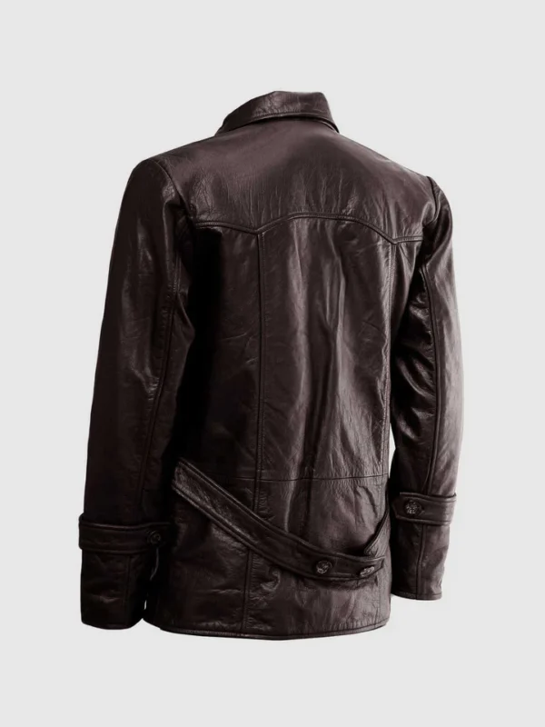 Buy Brown Leather Reefer Jacket for Men - The Jacket Place