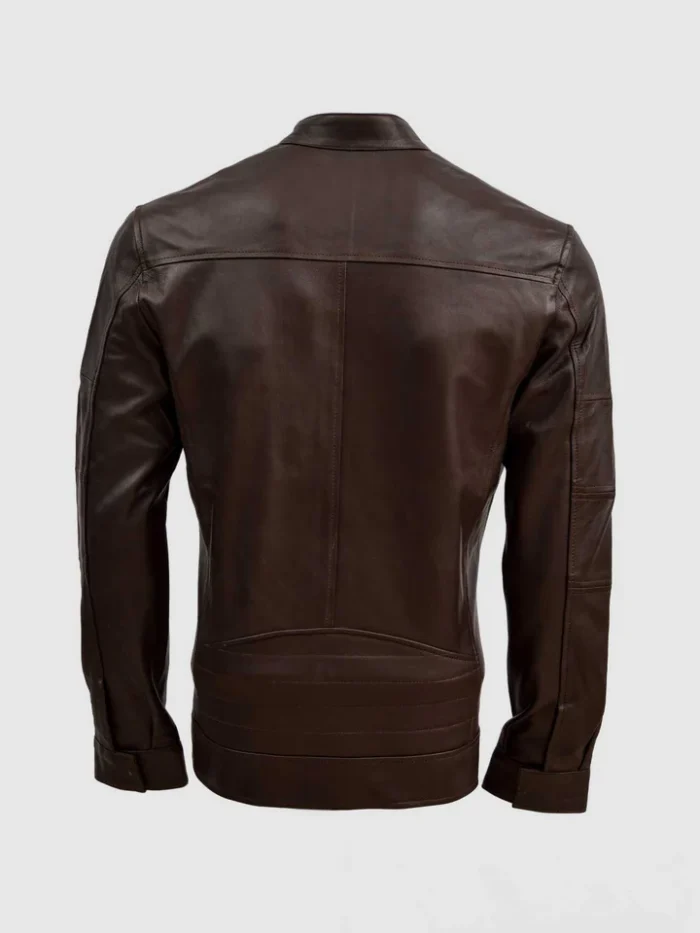 Timeless Brown Sheep Leather Biker Jacket for Men