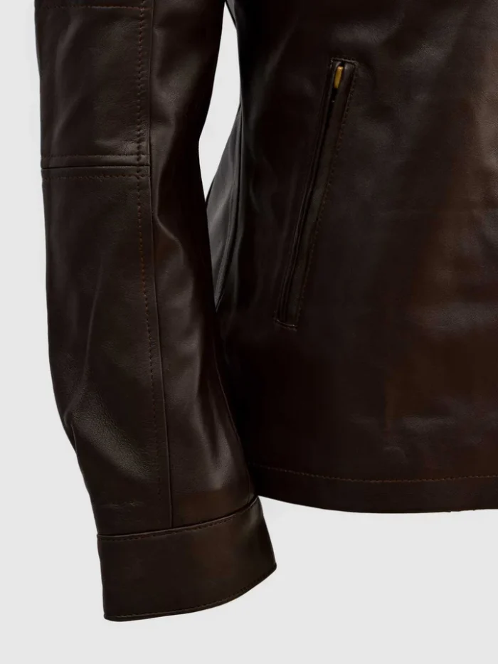 Brown Classic Sheep Leather Biker Jacket