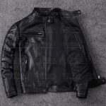 Black Vegetable Tanned Sheepskin Biker Leather Jacket - The Jacket Place