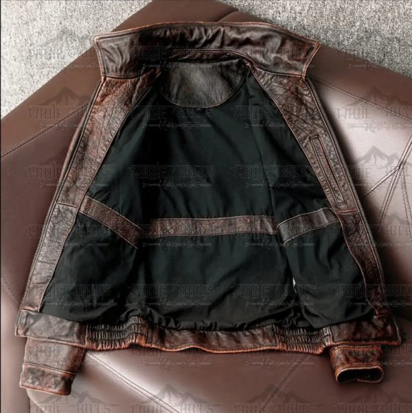 Men's Vintage Genuine Cowhide Leather Jacket Brown Colour - The Jacket Place