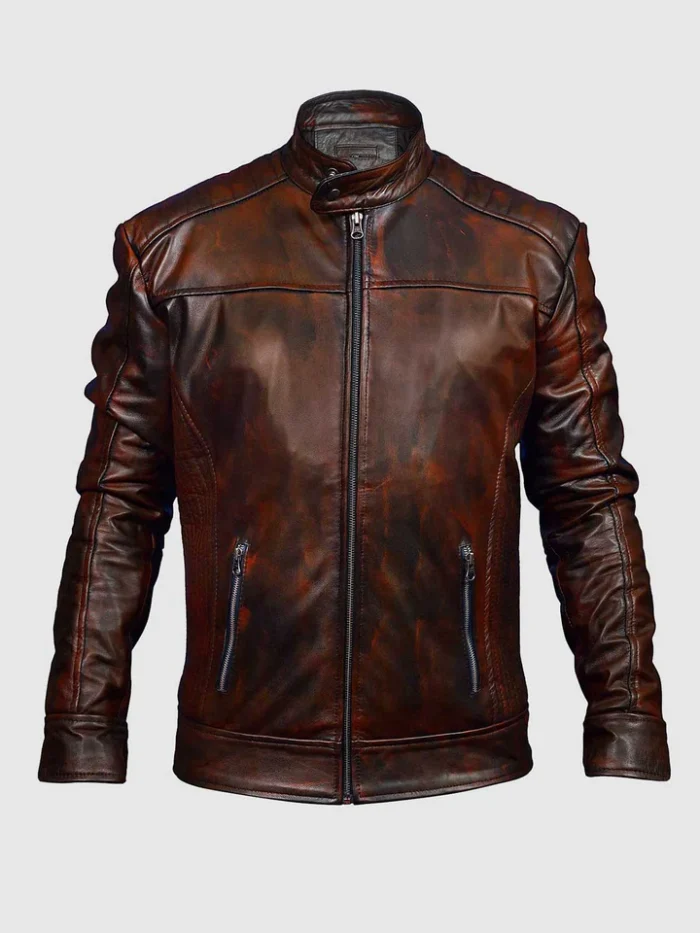 Buy Vintage Leather Waxed Jacket For Men