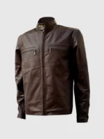 Classic Vintage Brown Leather Jacket for Men