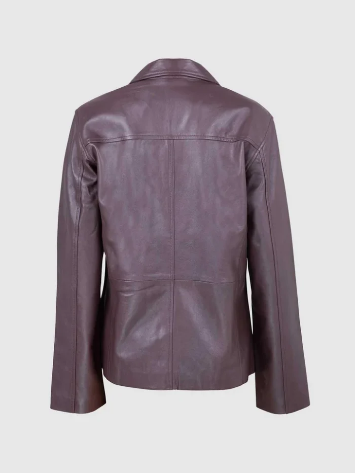 Buy Women Chocolate Brown Leather Jacket