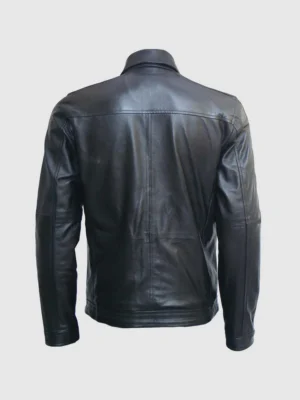 Black Leather Zipper Jacket